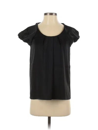 Pre-owned Theory Short Sleeve Blouse In Black