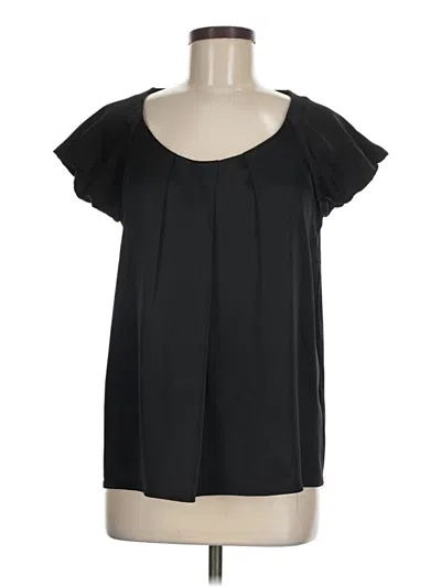 Pre-owned Theory Short Sleeve Blouse In Black