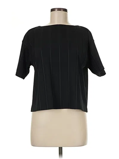 Pre-owned Theory Short Sleeve Blouse In Black
