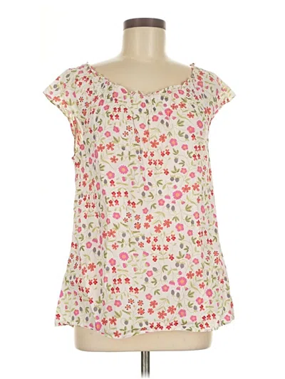 Pre-owned Theory Short Sleeve Blouse In White
