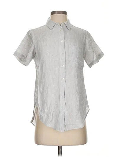 Pre-owned Theory Short Sleeve Button Down Shirt In Gray