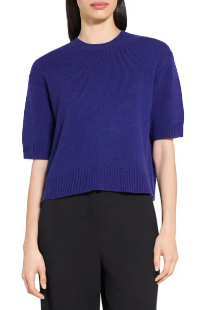 THEORY THEORY SHORT SLEEVE CASHMERE SWEATER