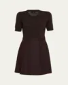 Theory Short-sleeve Combo Mini Dress
