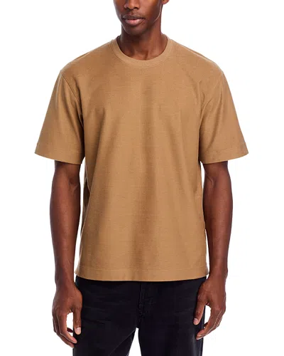 Theory Short Sleeve Crewneck Tee In Brown