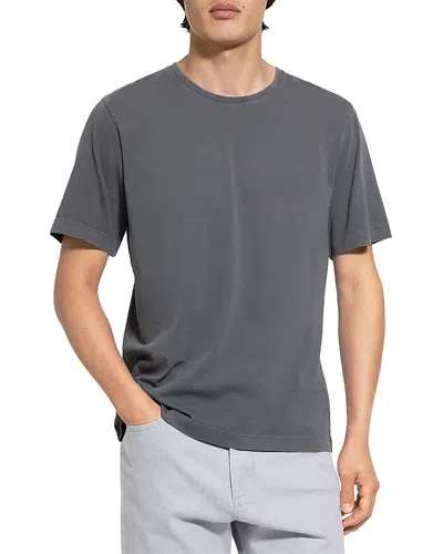 Theory Short Sleeve Crewneck Tee In Gray