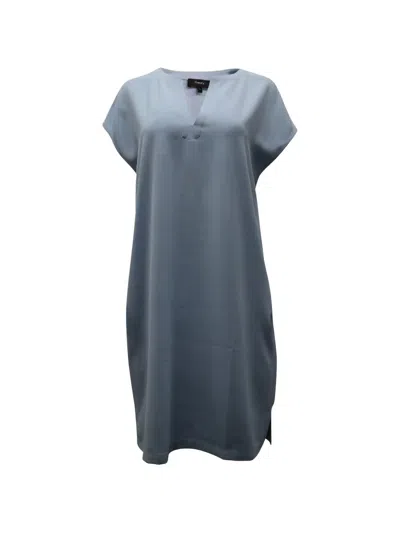 Pre-owned Theory Short-sleeve Dress In Blue