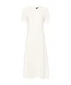 Theory Crepe Midi Dress In White
