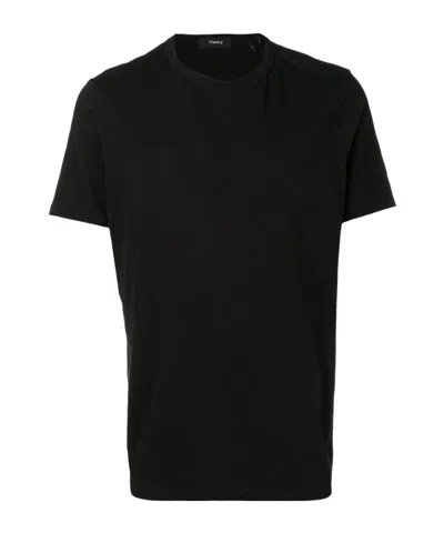 Theory Short-sleeve Fitted T-shirt In Black