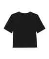Theory Regal Merino Wool Short-sleeve Crew T-shirt In Black