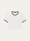 Theory Ringer Tee In Organic Cotton In White/black