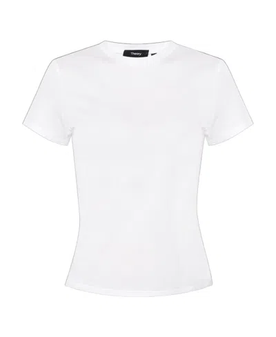 Theory Short-sleeve Pima Cotton T-shirt In White