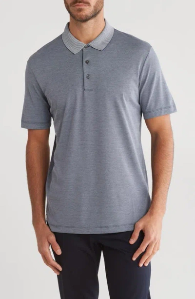 Theory Short Sleeve Polo In Gray