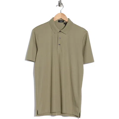 Theory Short Sleeve Polo In Brown