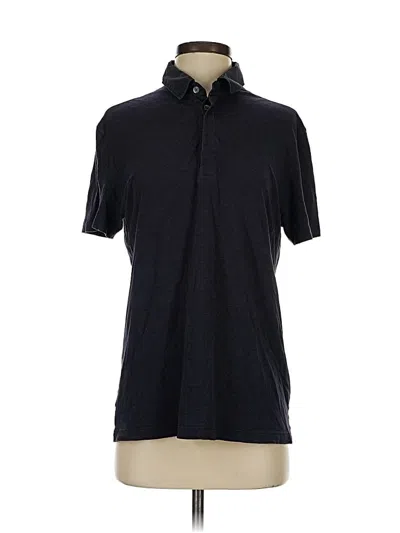 Pre-owned Theory Short Sleeve Polo Shirt In Blue