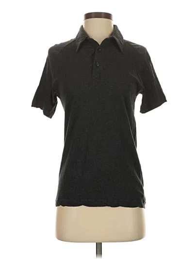 Pre-owned Theory Short Sleeve Polo Shirt In Gray