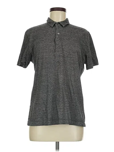 Pre-owned Theory Short Sleeve Polo Shirt In Gray