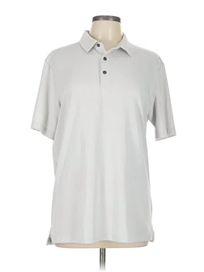 Pre-owned Theory Short Sleeve Polo Shirt In Silver