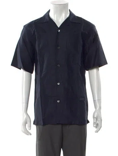 Pre-owned Theory Short Sleeve Shirt In Blue