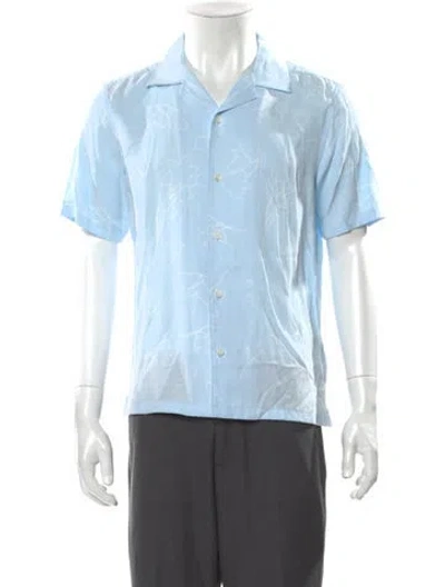 Pre-owned Theory Short Sleeve Shirt In Blue