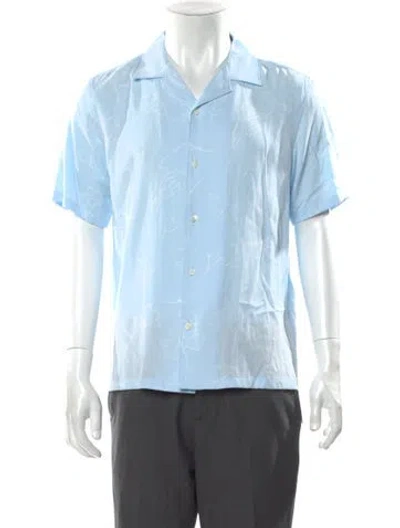 Pre-owned Theory Short Sleeve Shirt In Blue