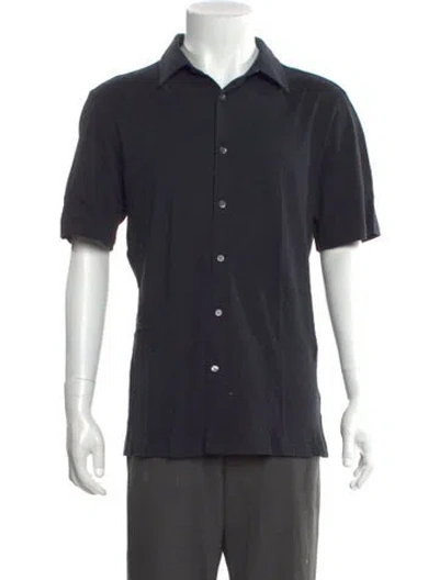 Pre-owned Theory Short Sleeve Shirt In Blue