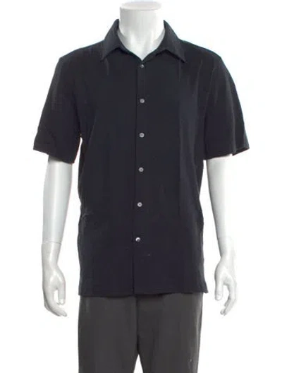 Pre-owned Theory Short Sleeve Shirt In Blue
