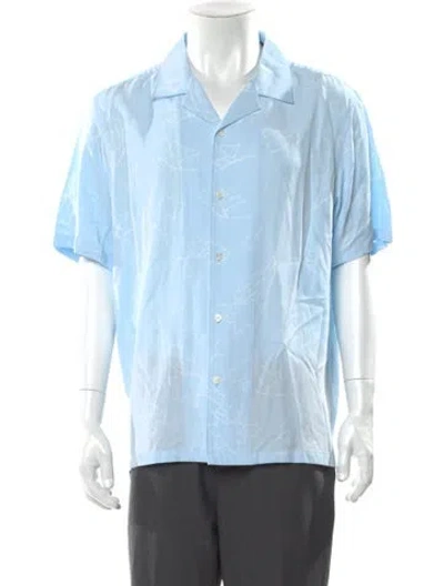 Pre-owned Theory Short Sleeve Shirt In Blue