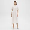 Theory Linen Midi Shirt Dress In White