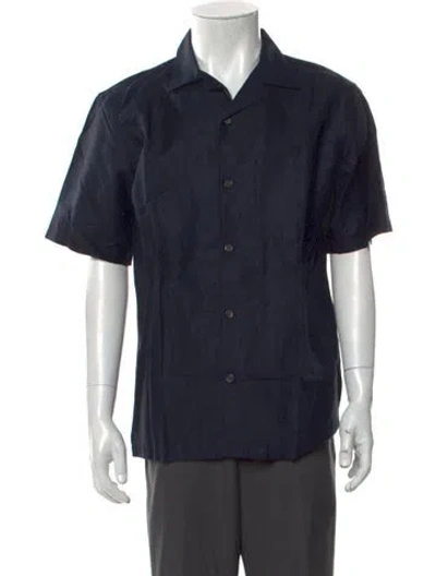 Pre-owned Theory Short Sleeve Shirt W/ Tags In Blue