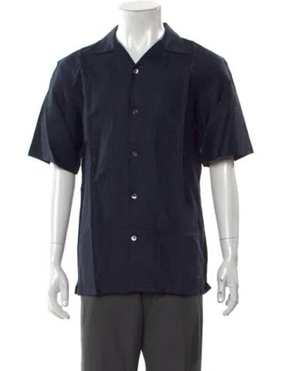 Pre-owned Theory Short Sleeve Shirt W/ Tags In Blue