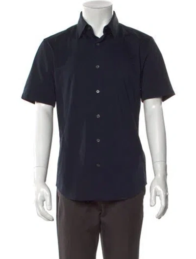 Pre-owned Theory Short Sleeve Shirt W/ Tags In Blue