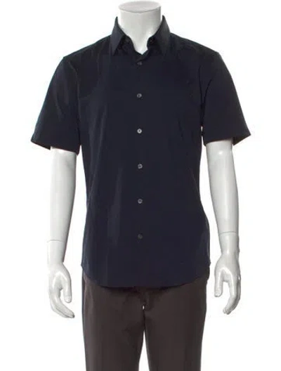 Pre-owned Theory Short Sleeve Shirt W/ Tags In Blue