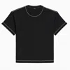 Theory Short Sleeve Stitch Tee In Black In Black