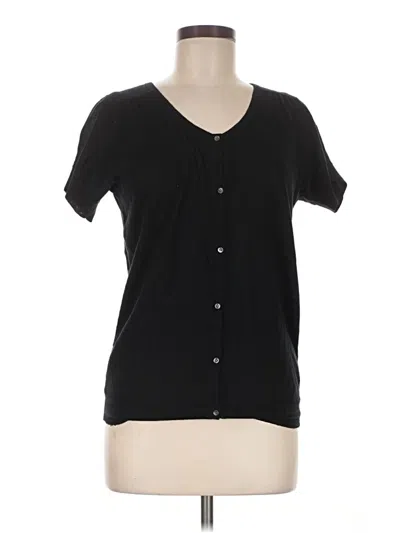 Pre-owned Theory Short Sleeve Top Black V-neck Tops