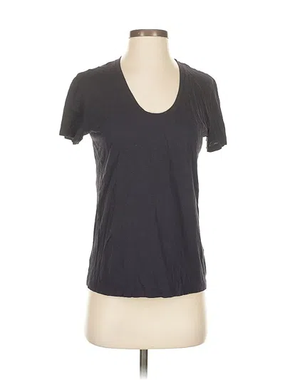 Pre-owned Theory Short Sleeve Top Gray Scoop Neck Tops