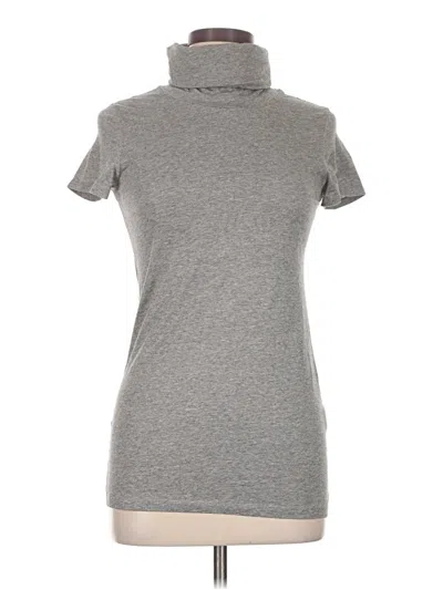 Pre-owned Theory Short Sleeve Top Gray Turtleneck Tops