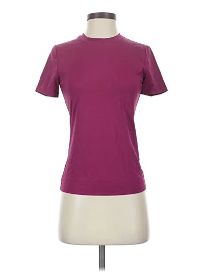 Pre-owned Theory Short Sleeve T-shirt In Burgundy
