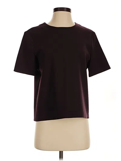 Pre-owned Theory Short Sleeve T-shirt In Burgundy