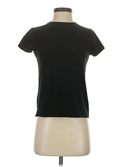 Pre-owned Theory Short Sleeve Turtleneck In Black