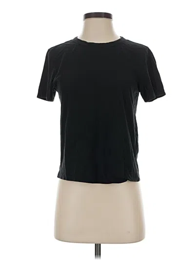 Pre-owned Theory Short Sleeve Turtleneck In Black