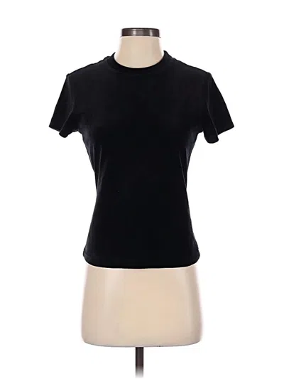 Pre-owned Theory Short Sleeve Turtleneck In Black
