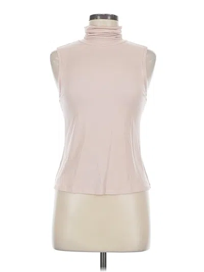Pre-owned Theory Short Sleeve Turtleneck In Brown