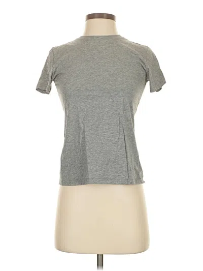 Pre-owned Theory Short Sleeve Turtleneck In Gray