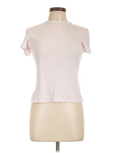 Pre-owned Theory Short Sleeve Turtleneck In Pink