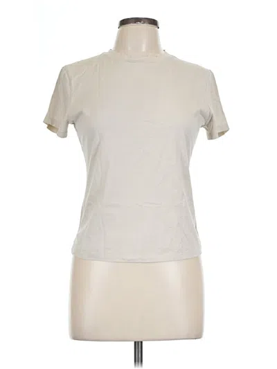 Pre-owned Theory Short Sleeve Turtleneck In White