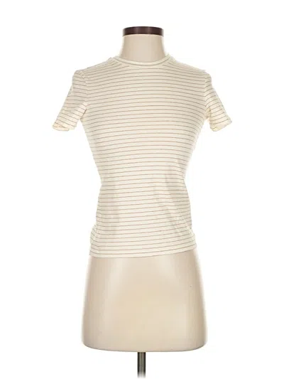 Pre-owned Theory Short Sleeve Turtleneck In White