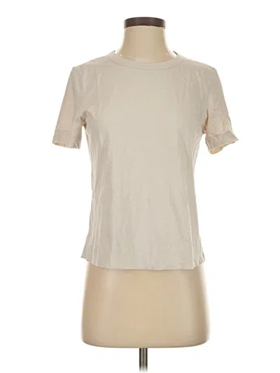 Pre-owned Theory Short Sleeve Turtleneck In White