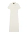 Theory Admiral Crepe Short-sleeve Utility Midi Dress In White