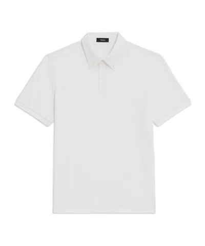 Theory Short-sleeved Polo Shirt In White