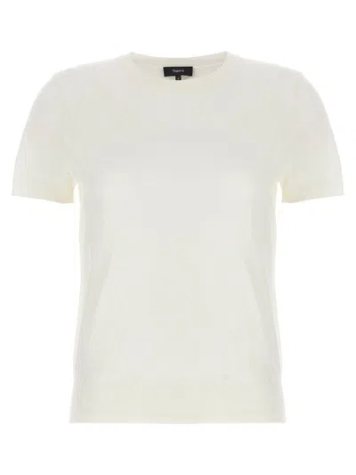 Theory Short-sleeved Sweater In White